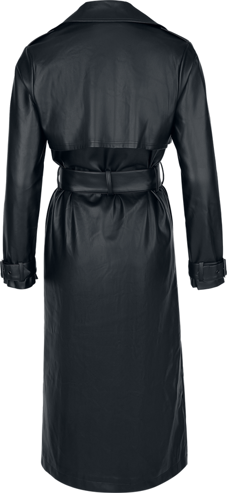 Manteau en imitation cuir Gothic de KIHILIST by KILLSTAR - Fallout Coat - XS à XXL - pour Femme - noir - KIHILIST by KILLSTAR - View 2