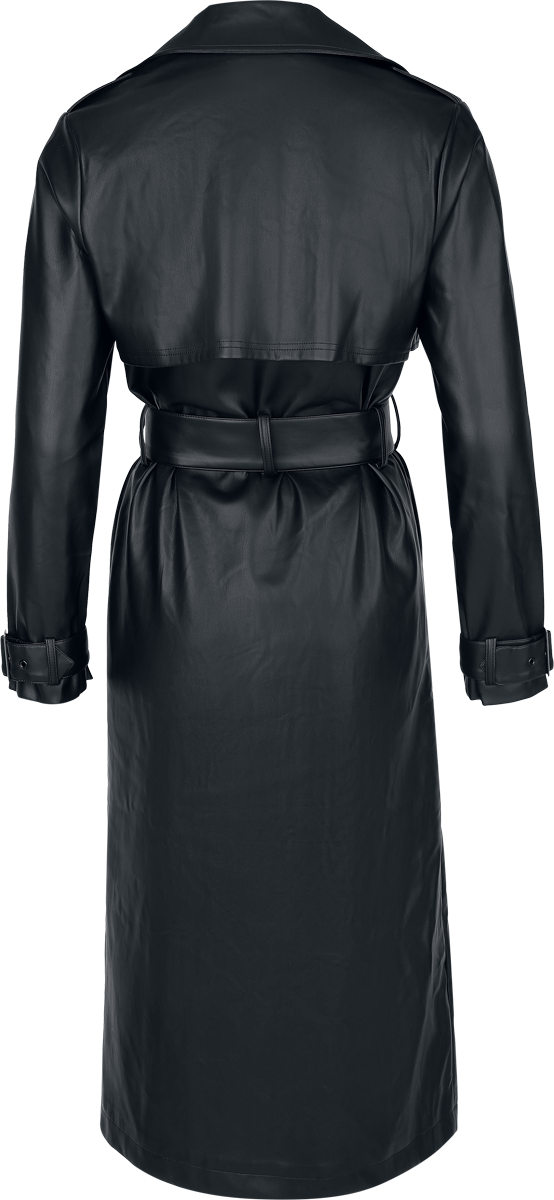 Manteau en imitation cuir Gothic de KIHILIST by KILLSTAR - Fallout Coat - XS à 3XL - pour Femme - noir - KIHILIST by KILLSTAR - View 2