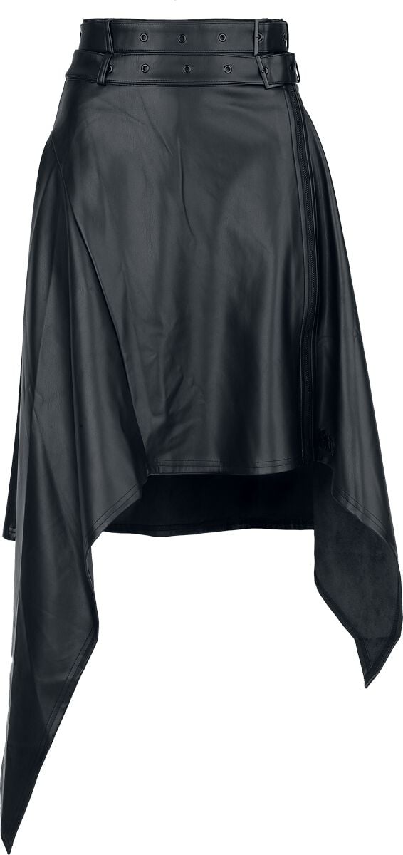 Jupe mi-longue Gothic de KIHILIST by KILLSTAR - Noir Ruin Skirt - XS à 4XL - pour Femme - noir - KIHILIST by KILLSTAR