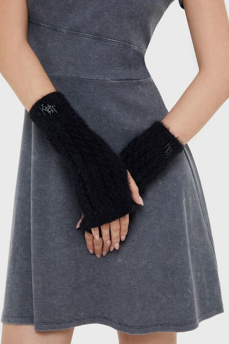 Mitaines Gothic de KIHILIST by KILLSTAR - Moons Gaze Fingerless Gloves - pour Femme - noir - KIHILIST by KILLSTAR