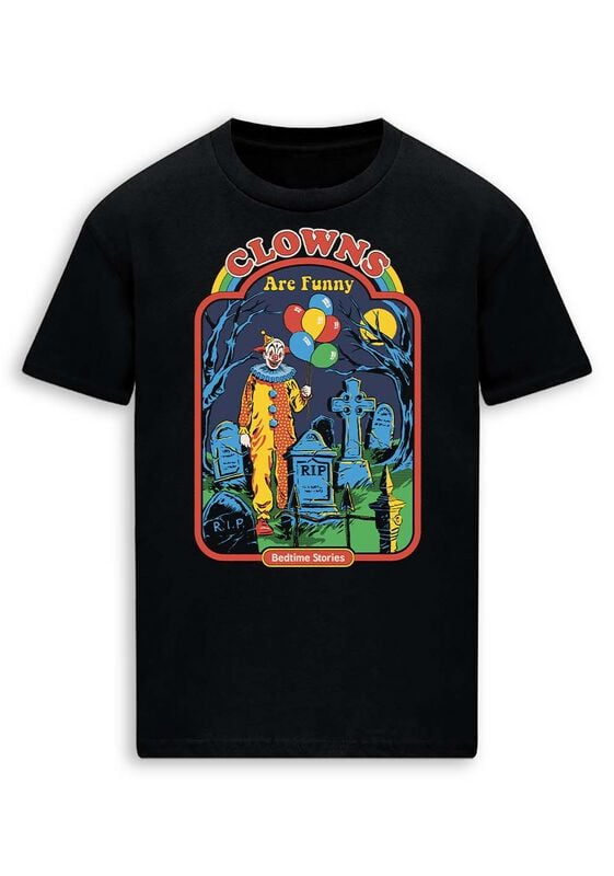 T-Shirt Manches courtes Fun de Steven Rhodes - Clowns Are Funny - M à 3XL - pour Homme - noir - Steven Rhodes