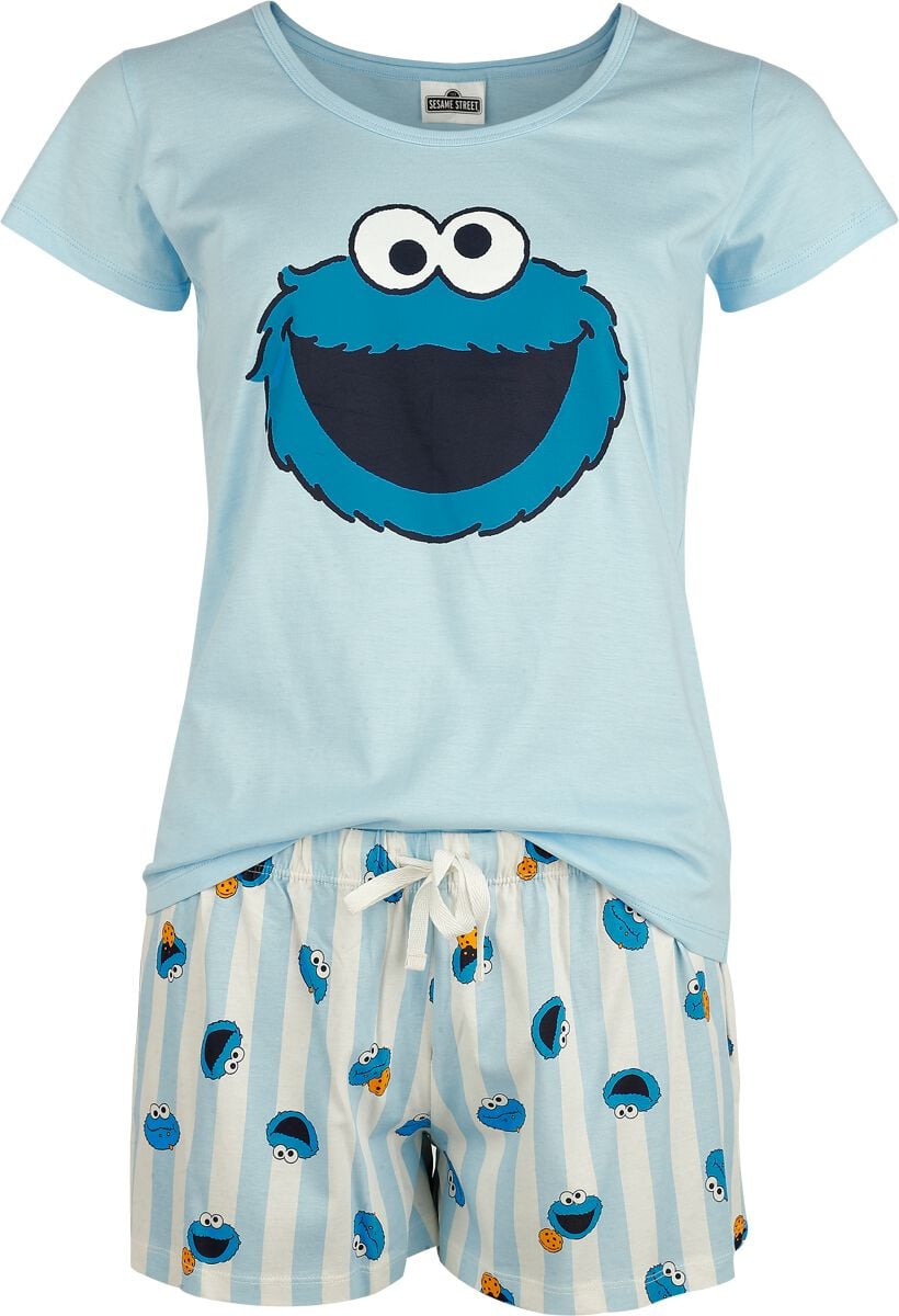 Pyjama  de Sesame Street - Cookie Monster - S à 3XL - pour Femme - multicolore - Sesame Street