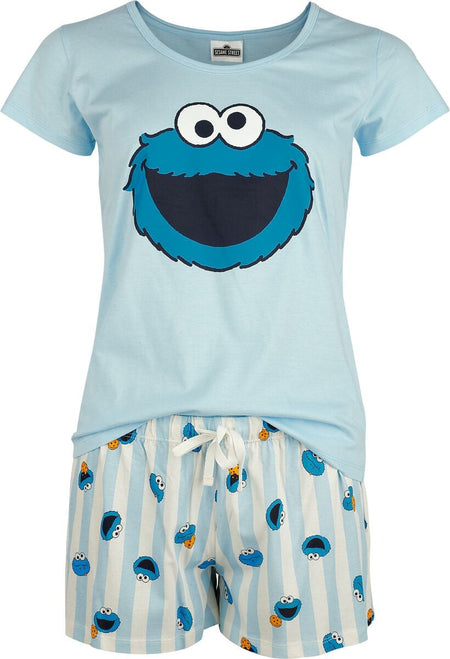 Pyjama  de Sesame Street - Cookie Monster - S à 3XL - pour Femme - multicolore - Sesame Street