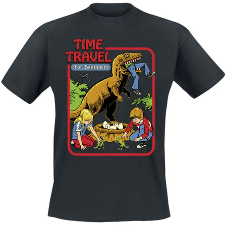 T-Shirt Manches courtes Fun de Steven Rhodes - Time Travel - M à 3XL - pour Homme - noir - Steven Rhodes