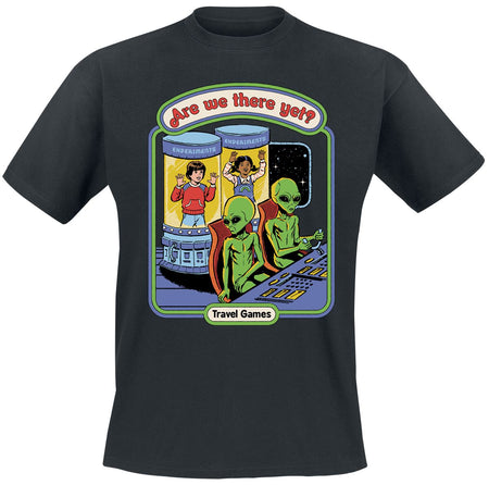 T-Shirt Manches courtes Fun de Steven Rhodes - Are We There Yet - M à 3XL - pour Homme - noir - Steven Rhodes