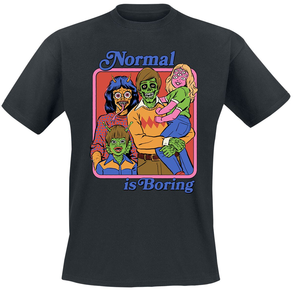 T-Shirt Manches courtes Fun de Steven Rhodes - Normal Is Boring - M à 3XL - pour Homme - noir - Steven Rhodes