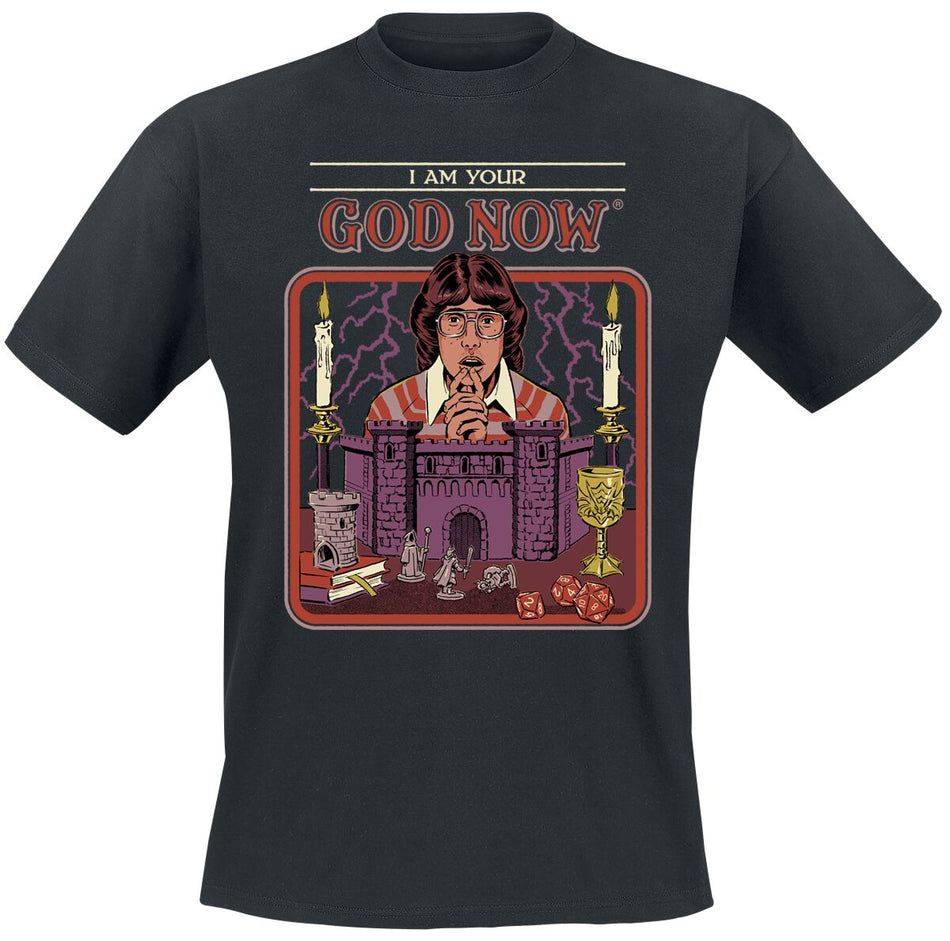 T-Shirt Manches courtes Fun de Steven Rhodes - I am Your God Now - M à 3XL - pour Homme - noir - Steven Rhodes