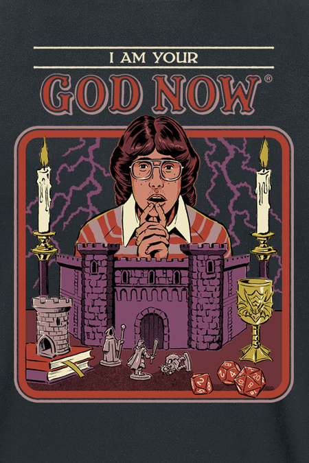 T-Shirt Manches courtes Fun de Steven Rhodes - I am Your God Now - M à 3XL - pour Homme - noir - Steven Rhodes - View 2