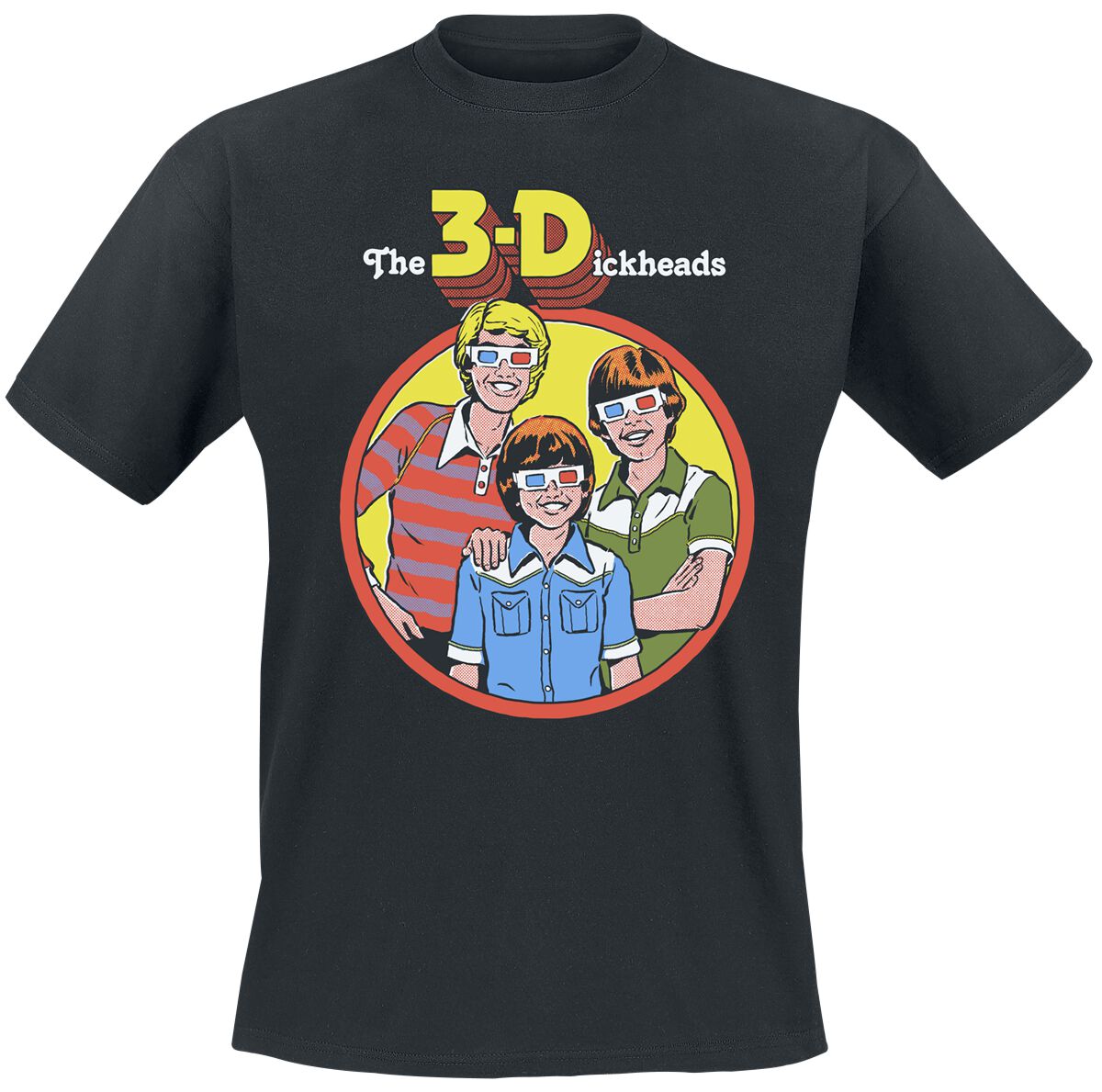 T-Shirt Manches courtes Fun de Steven Rhodes - 3D - M à 3XL - pour Homme - noir - Steven Rhodes