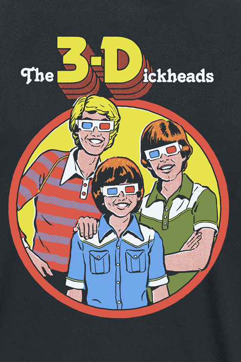 T-Shirt Manches courtes Fun de Steven Rhodes - 3D - M à 3XL - pour Homme - noir - Steven Rhodes - View 2