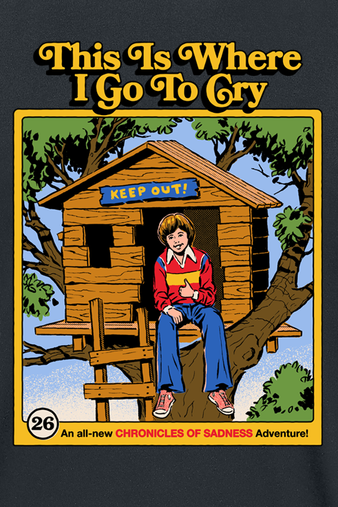 T-Shirt Manches courtes Fun de Steven Rhodes - This Is Where I Go To Cry - M à 3XL - pour Homme - noir - Steven Rhodes - View 2