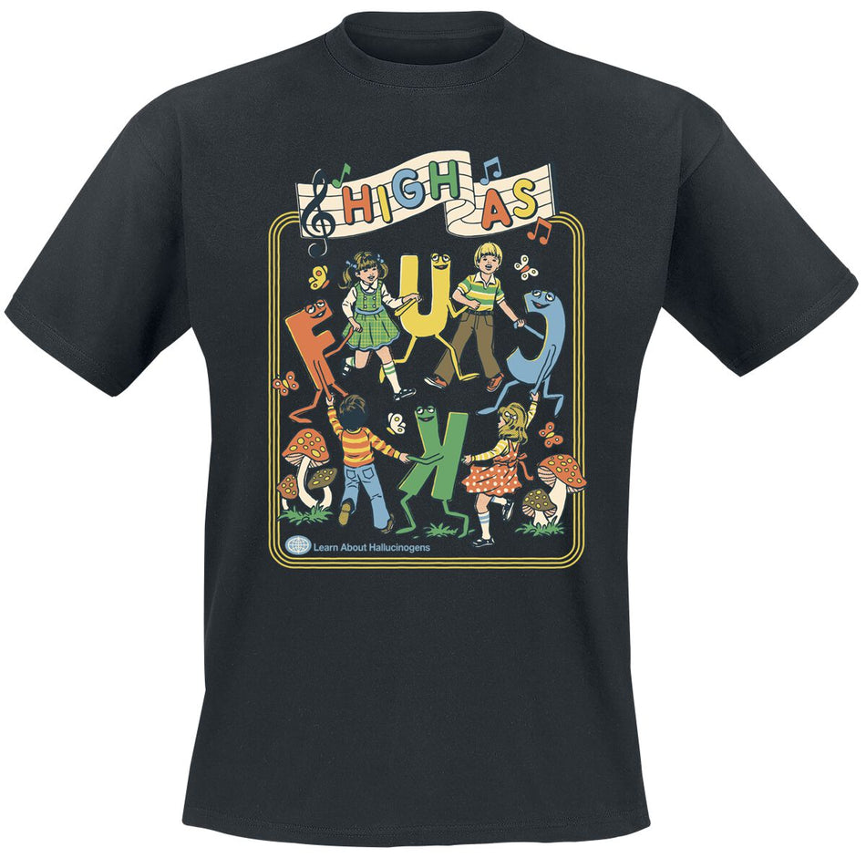 T-Shirt Manches courtes Fun de Steven Rhodes - High AF - M à 3XL - pour Homme - noir - Steven Rhodes