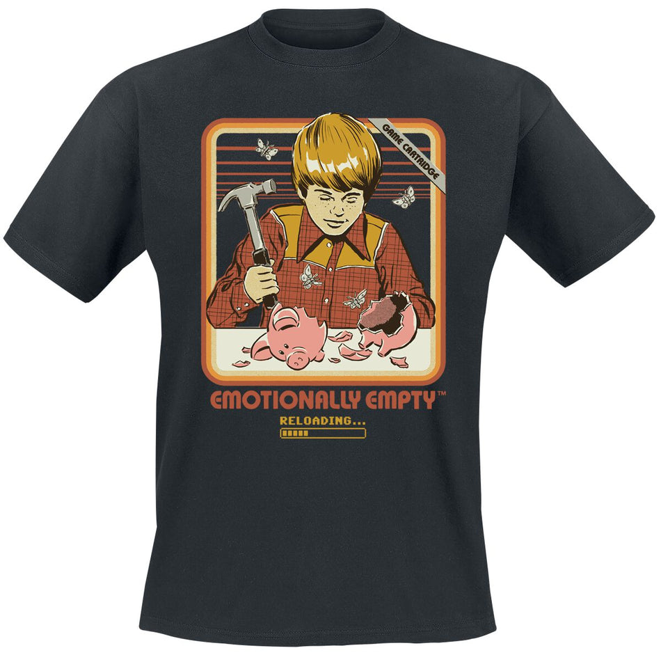 T-Shirt Manches courtes Fun de Steven Rhodes - Emotionally Empty - M à 3XL - pour Homme - noir - Steven Rhodes