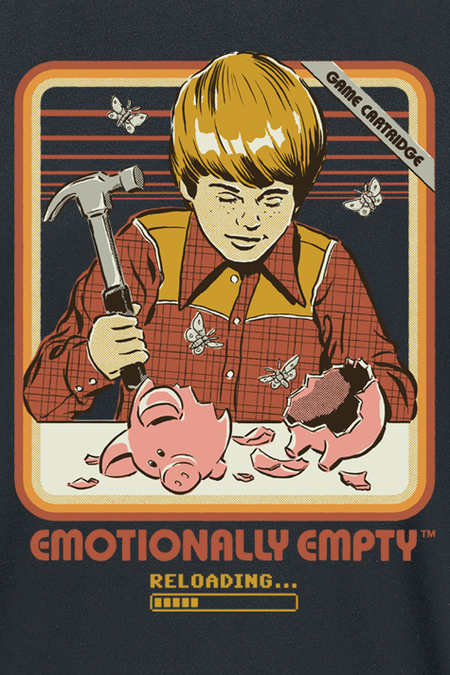 T-Shirt Manches courtes Fun de Steven Rhodes - Emotionally Empty - M à 3XL - pour Homme - noir - Steven Rhodes - View 2