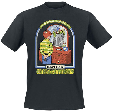 T-Shirt Manches courtes Fun de Steven Rhodes - Garbage Person - M à 3XL - pour Homme - noir - Steven Rhodes