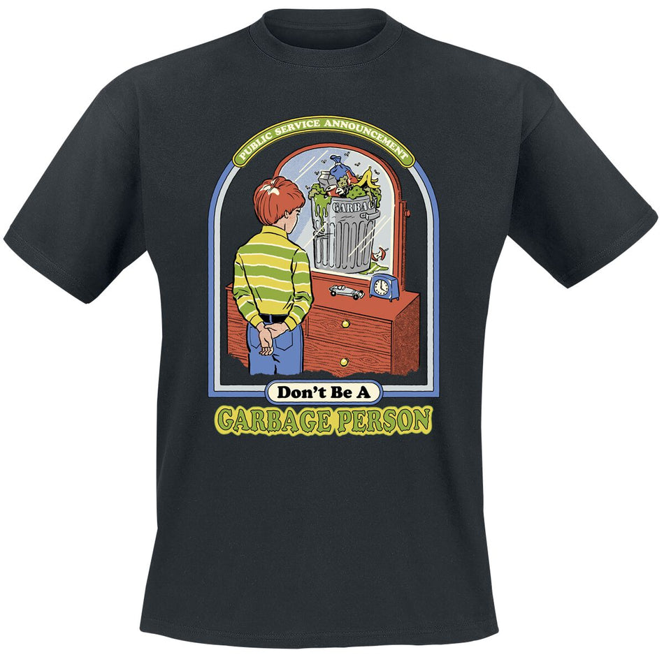 T-Shirt Manches courtes Fun de Steven Rhodes - Garbage Person - M à 3XL - pour Homme - noir - Steven Rhodes
