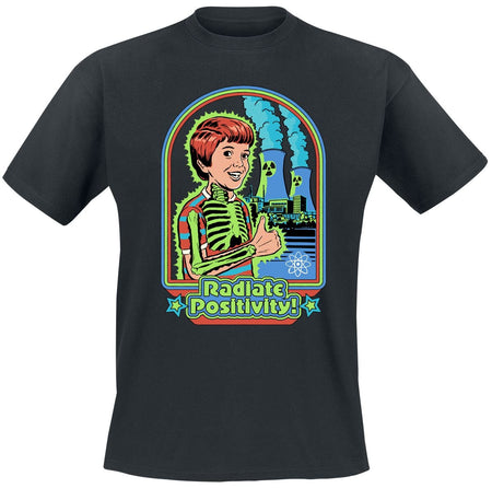T-Shirt Manches courtes Fun de Steven Rhodes - Radiate Positivity - M à 3XL - pour Homme - noir - Steven Rhodes