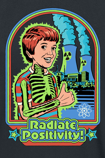 T-Shirt Manches courtes Fun de Steven Rhodes - Radiate Positivity - M à 3XL - pour Homme - noir - Steven Rhodes - View 2