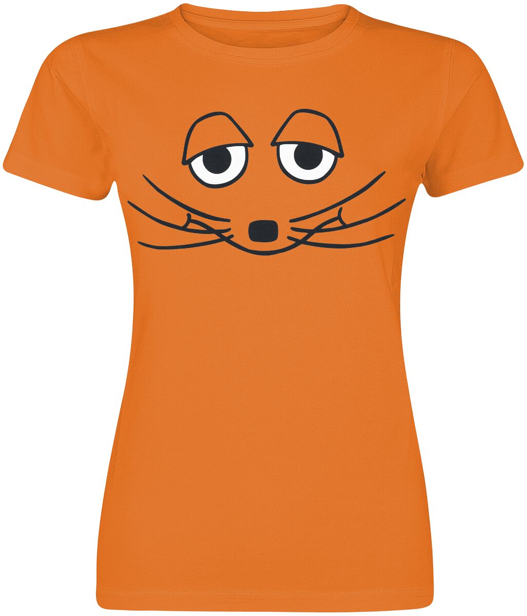 T-Shirt Manches courtes  de Die Sendung mit der Maus - La Souris - S à 3XL - pour Femme - orange - Die Sendung mit der Maus