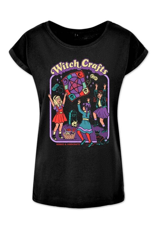 T-Shirt Manches courtes Fun de Steven Rhodes - Witch Crafts - S à XXL - pour Femme - noir - Steven Rhodes
