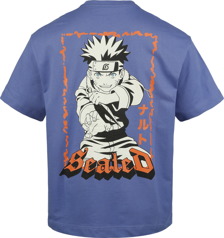 T-Shirt Oversize  de Naruto - Logo - Oversize - S à XL - pour Homme - bleu - Naruto - View 2