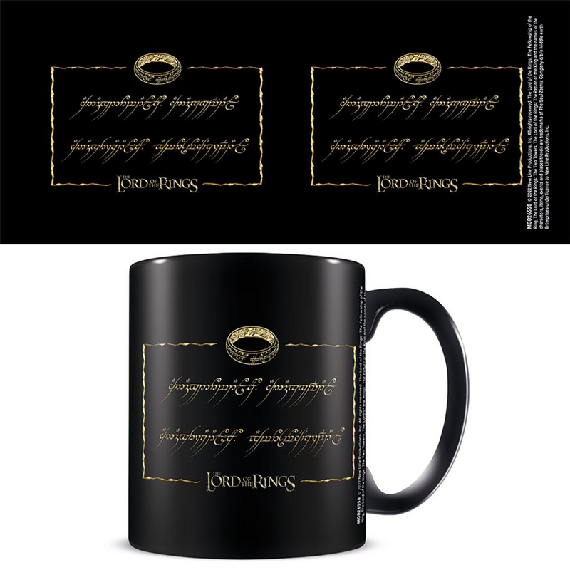 Mug  de Le Seigneur Des Anneaux - L'Anneau - pour Unisexe - noir/or - Le Seigneur Des Anneaux - View 2