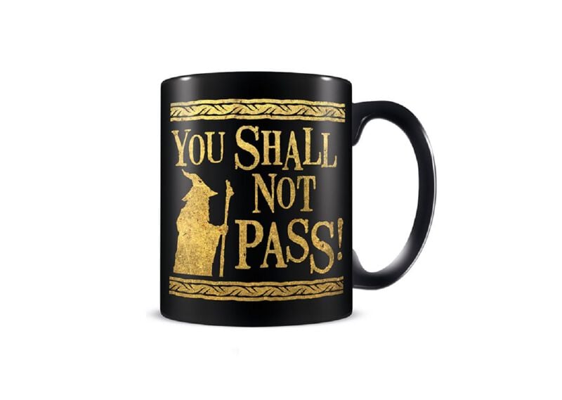 Mug  de Le Seigneur Des Anneaux - You Shall Not Pass - pour Unisexe - noir/or - Le Seigneur Des Anneaux