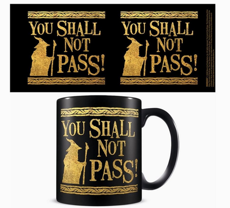 Mug  de Le Seigneur Des Anneaux - You Shall Not Pass - pour Unisexe - noir/or - Le Seigneur Des Anneaux - View 2