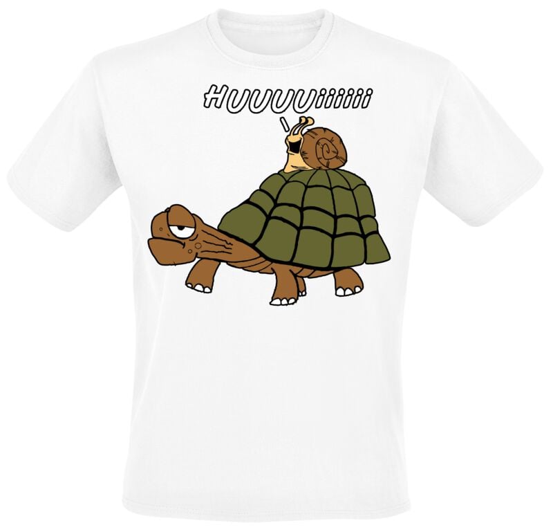 T-Shirt Manches courtes Fun de Tierisch - Huuuuiiiiii - M à 3XL - pour Homme - blanc - Tierisch