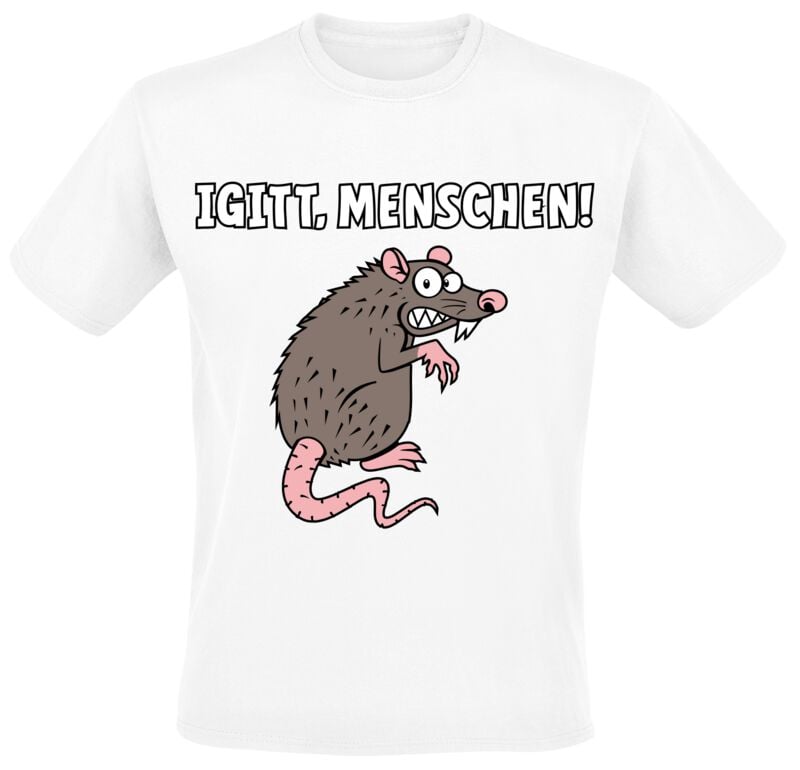 T-Shirt Manches courtes Fun de Tierisch - Igitt, Menschen - M à 3XL - pour Homme - blanc - Tierisch