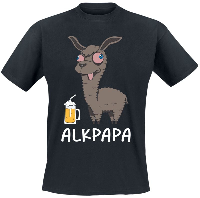 T-Shirt Manches courtes Fun de Slogans - Alkpapa - M à 5XL - pour Homme - noir - Slogans