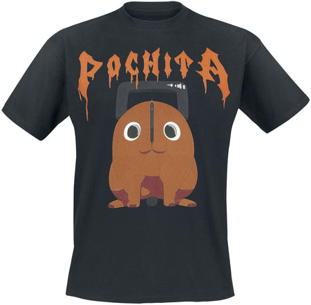 T-Shirt Manches courtes  de Chainsaw Man - Pochita The Chainsaw Devil - M à XXL - pour Homme - noir - Chainsaw Man