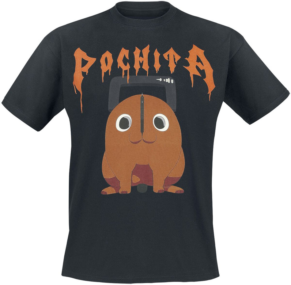 T-Shirt Manches courtes  de Chainsaw Man - Pochita The Chainsaw Devil - M à XXL - pour Homme - noir - Chainsaw Man