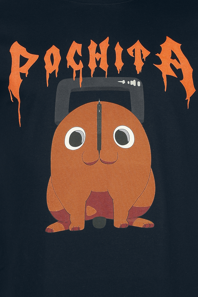 T-Shirt Manches courtes  de Chainsaw Man - Pochita The Chainsaw Devil - M à XXL - pour Homme - noir - Chainsaw Man - View 2