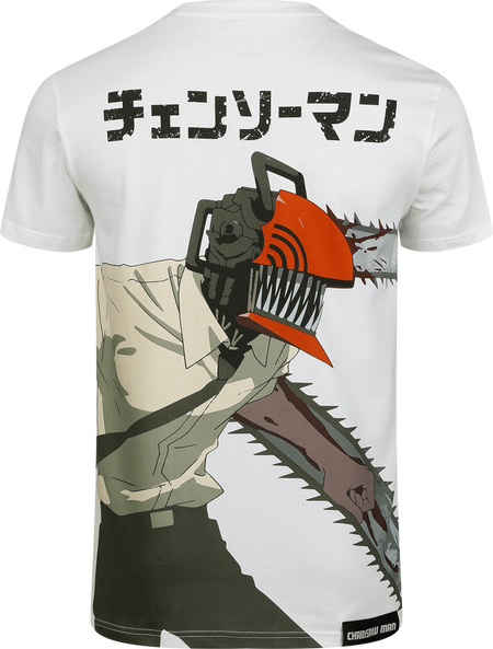 T-Shirt Manches courtes  de Chainsaw Man - S à XXL - pour Homme - blanc - Chainsaw Man - View 2