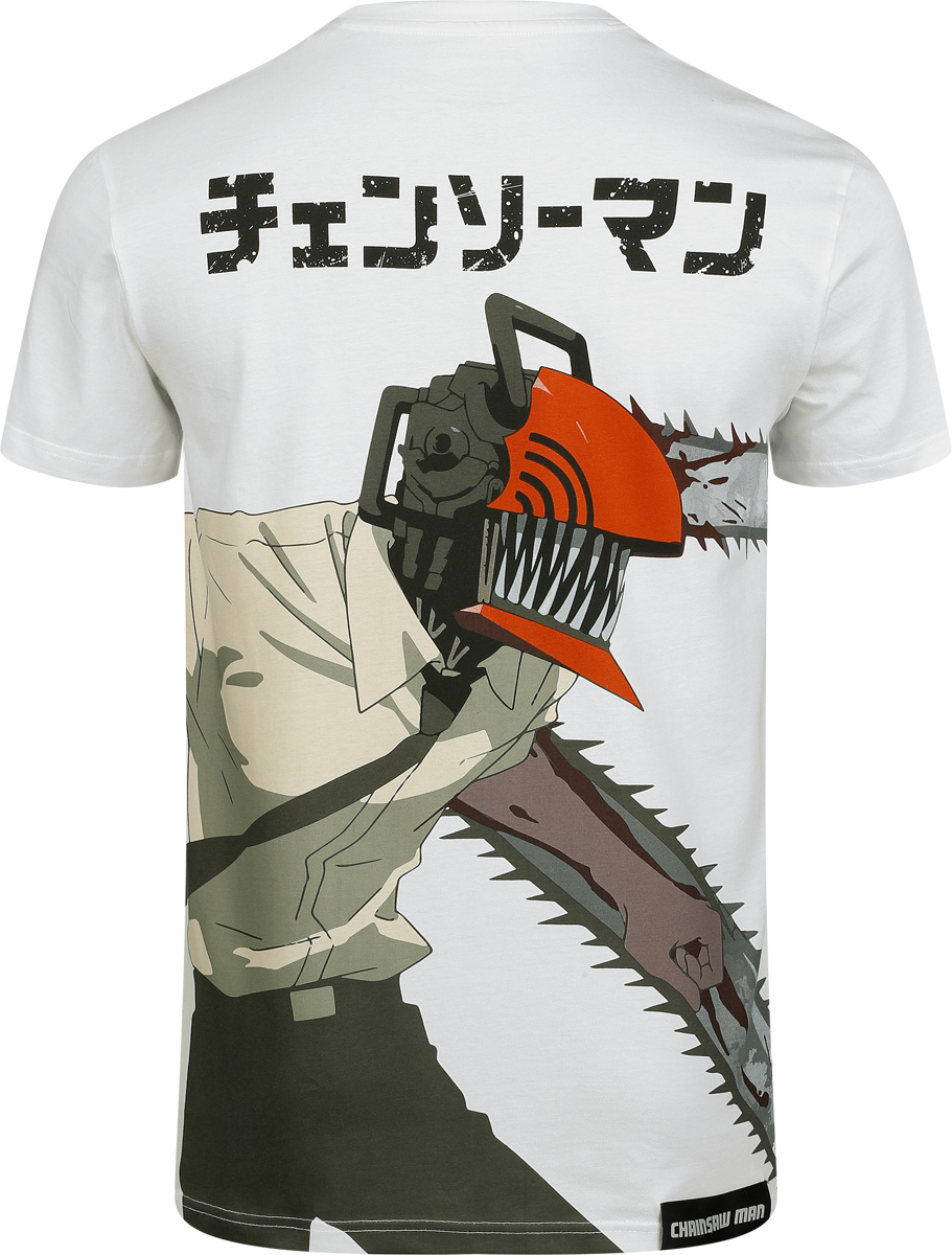 T-Shirt Manches courtes  de Chainsaw Man - S à XXL - pour Homme - blanc - Chainsaw Man - View 2