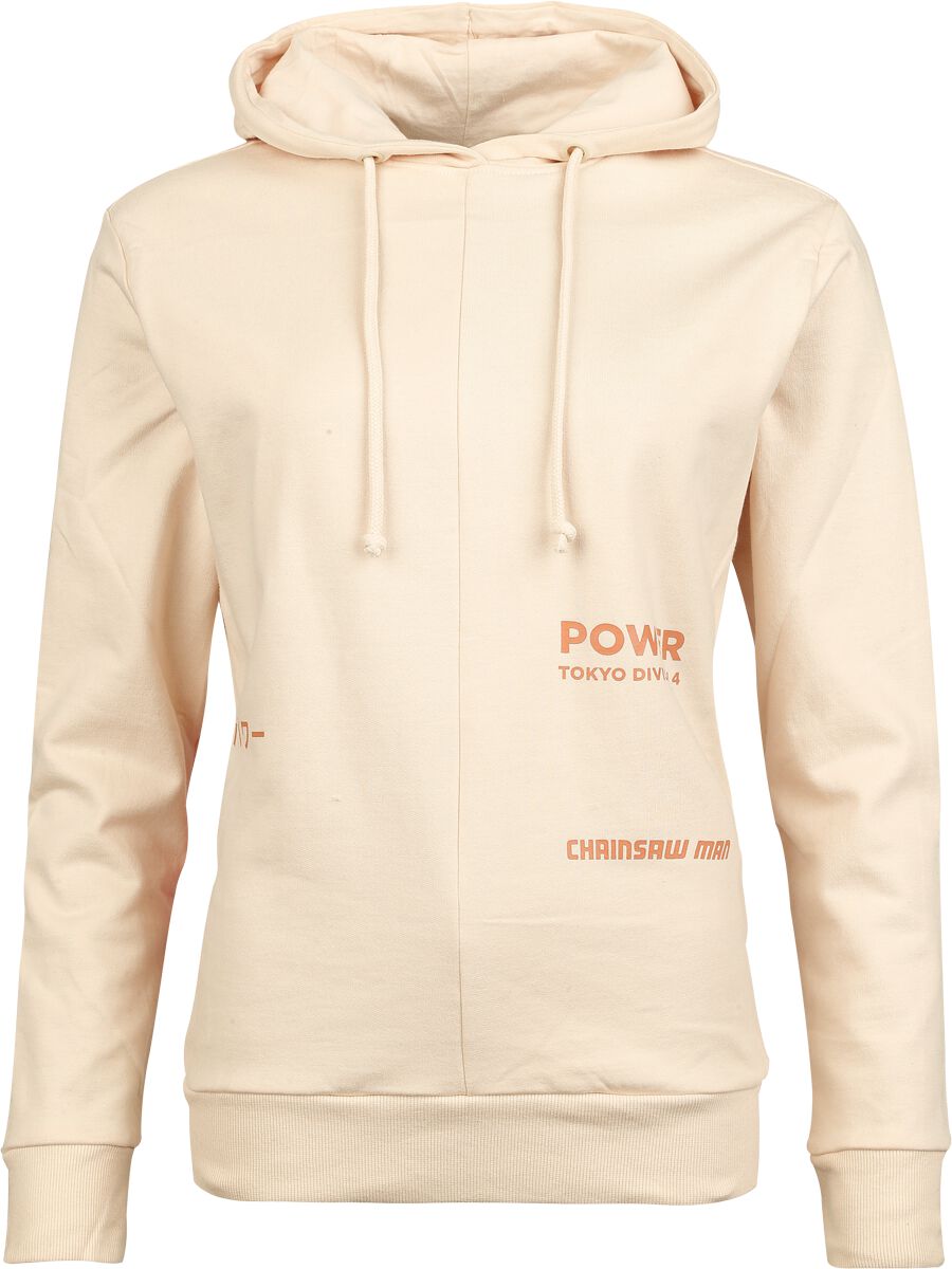 Sweat-shirt à capuche  de Chainsaw Man - Power Tokyo Division 4 - S à XL - pour Femme - beige - Chainsaw Man