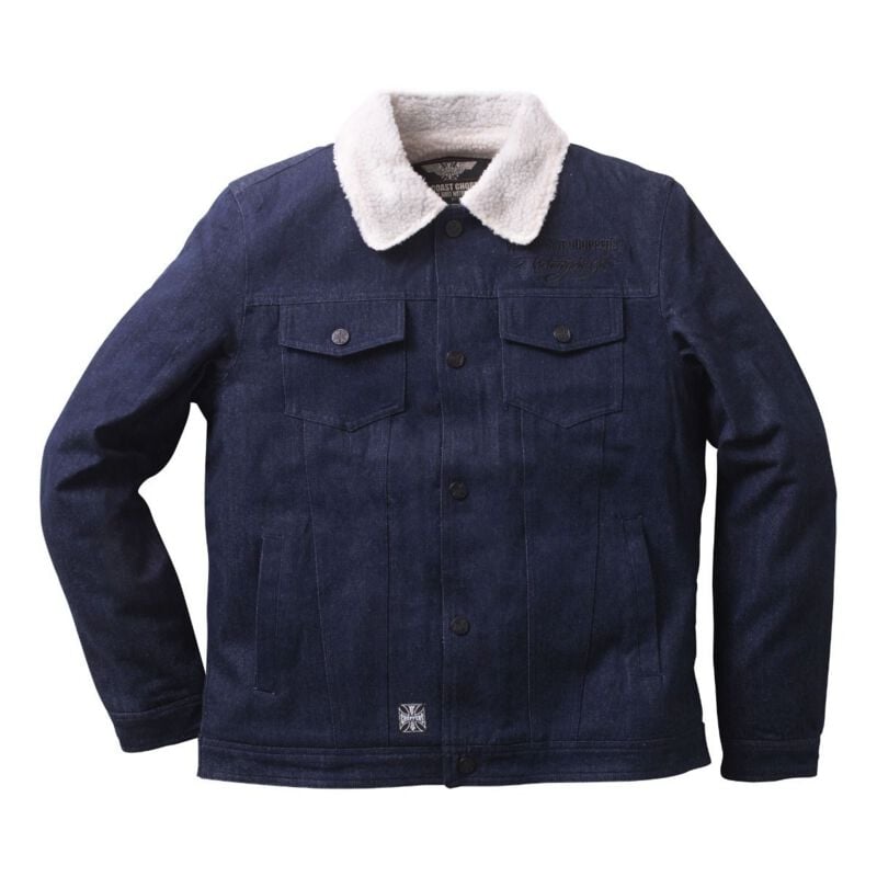 Veste mi-saison  de West Coast Choppers - WCC Sherpa Lined Canvas Jacket - S à 3XL - pour Homme - bleu - West Coast Choppers