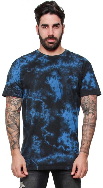 T-Shirt Manches courtes  de Outer Vision - Royal Noir-Bleu - T-Shirt - S à 4XL - pour Homme - noir/bleu - Outer Vision