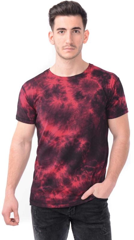 T-Shirt Manches courtes  de Outer Vision - Rex Tie Dye - T-Shirt - S à 4XL - pour Homme - rouge/noir - Outer Vision