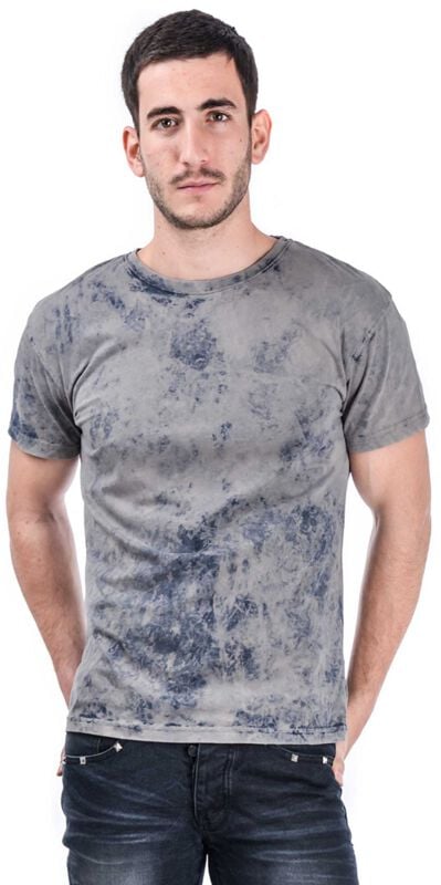 T-Shirt Manches courtes  de Outer Vision - Stucc Dye - T-Shirt - S à 4XL - pour Homme - gris/bleu - Outer Vision