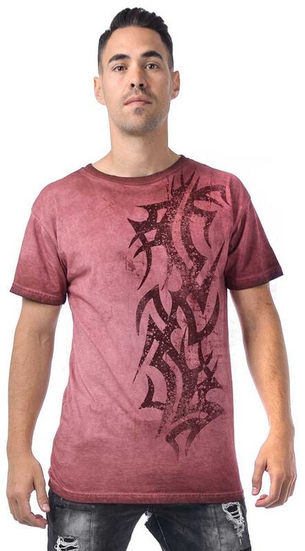 T-Shirt Manches courtes  de Outer Vision - Chance Tattoo - T-Shirt Homme - S à 4XL - pour Homme - rouge - Outer Vision