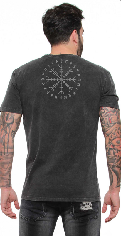T-Shirt Manches courtes  de Outer Vision - Corbeau Viking - T-Shirt Homme - S à 4XL - pour Homme - noir - Outer Vision - View 2