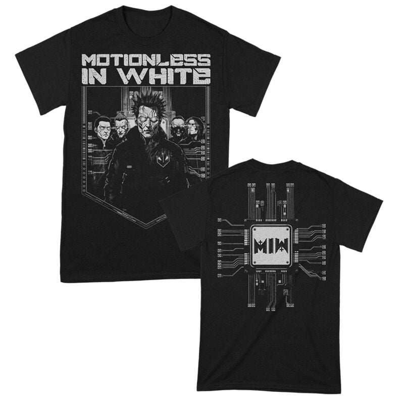 T-Shirt Manches courtes  de Motionless In White - Paint Splatter - S à XL - pour Homme - noir - Motionless In White