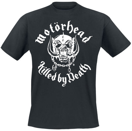 T-Shirt Manches courtes  de Motörhead - Killed By Death Lyric White - S à 4XL - pour Homme - noir - Motörhead