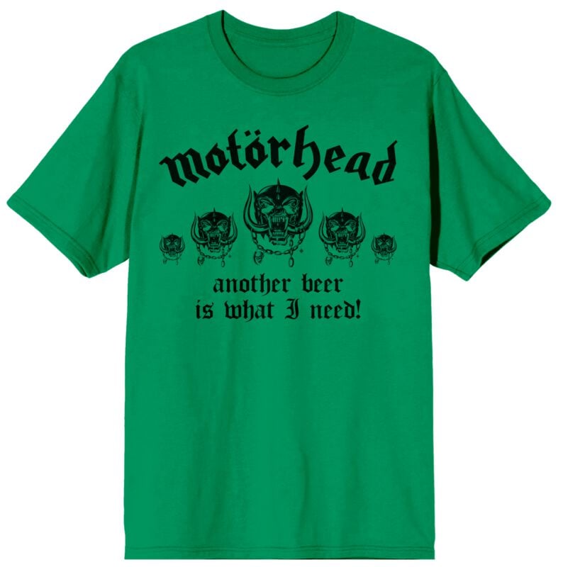 T-Shirt Manches courtes  de Motörhead - 50th Another Beer - S à 3XL - pour Homme - vert - Motörhead