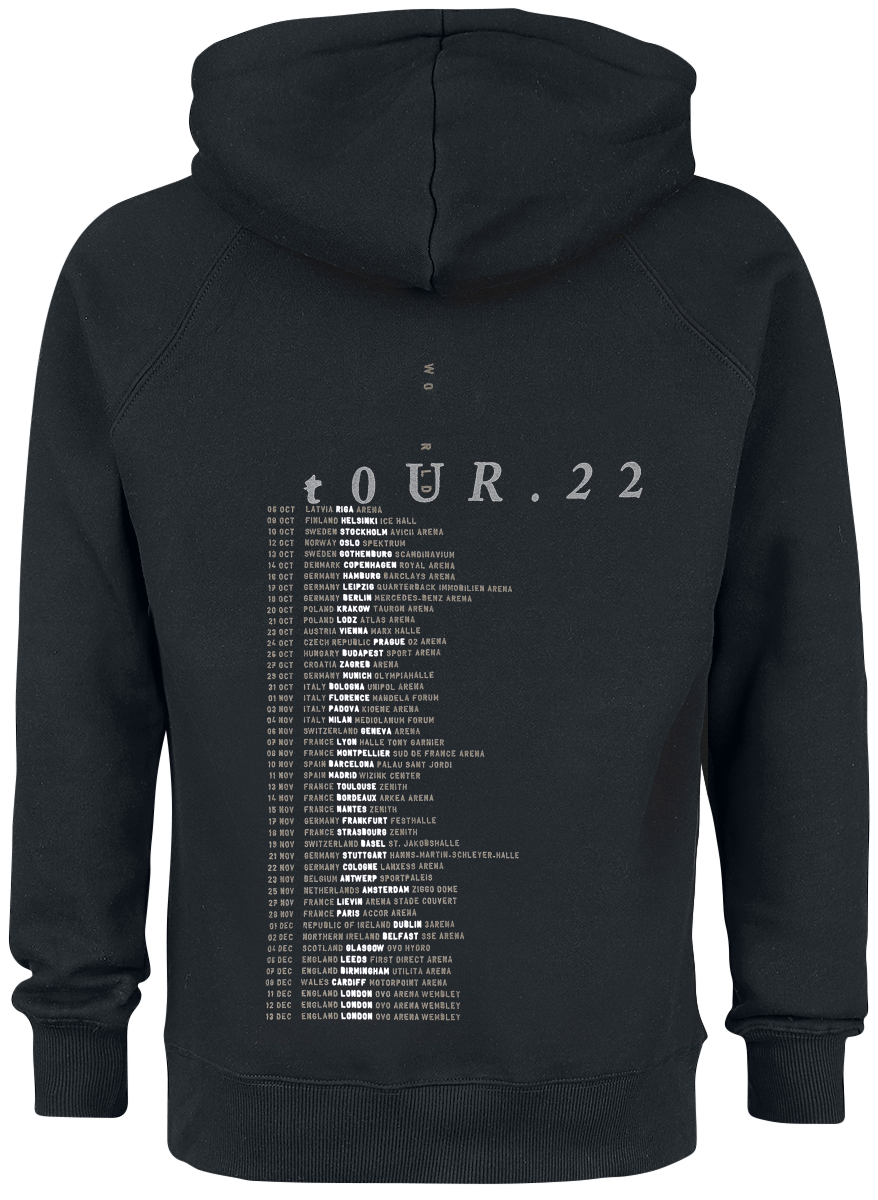 Sweat-shirt à capuche  de The Cure - SOALW Tour '22 - S à XXL - pour Homme - noir - The Cure - View 2