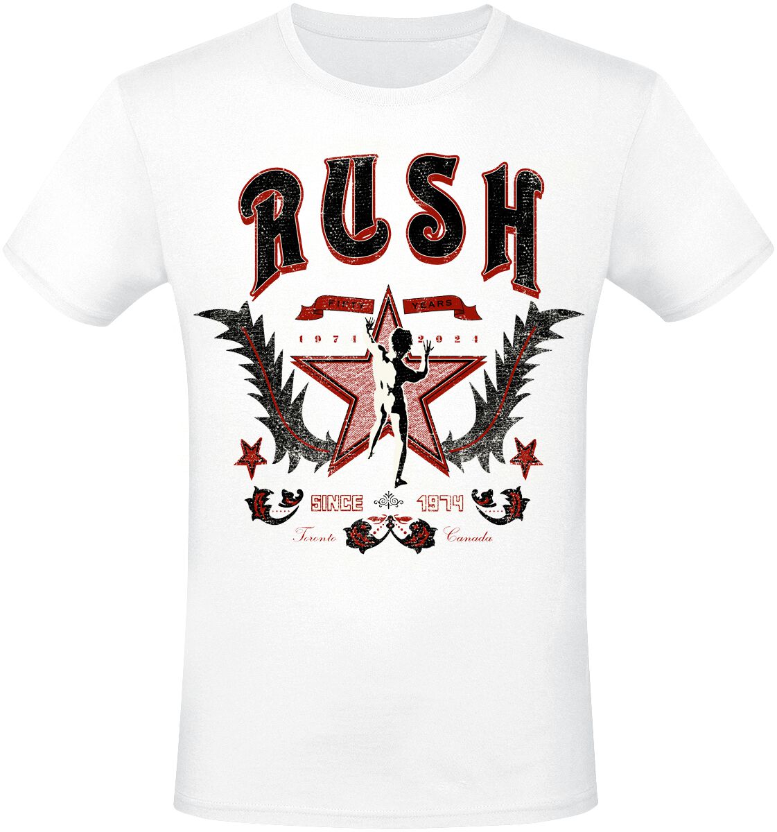 T-Shirt Manches courtes  de Rush - Since ´74 - M - pour Homme - blanc - Rush