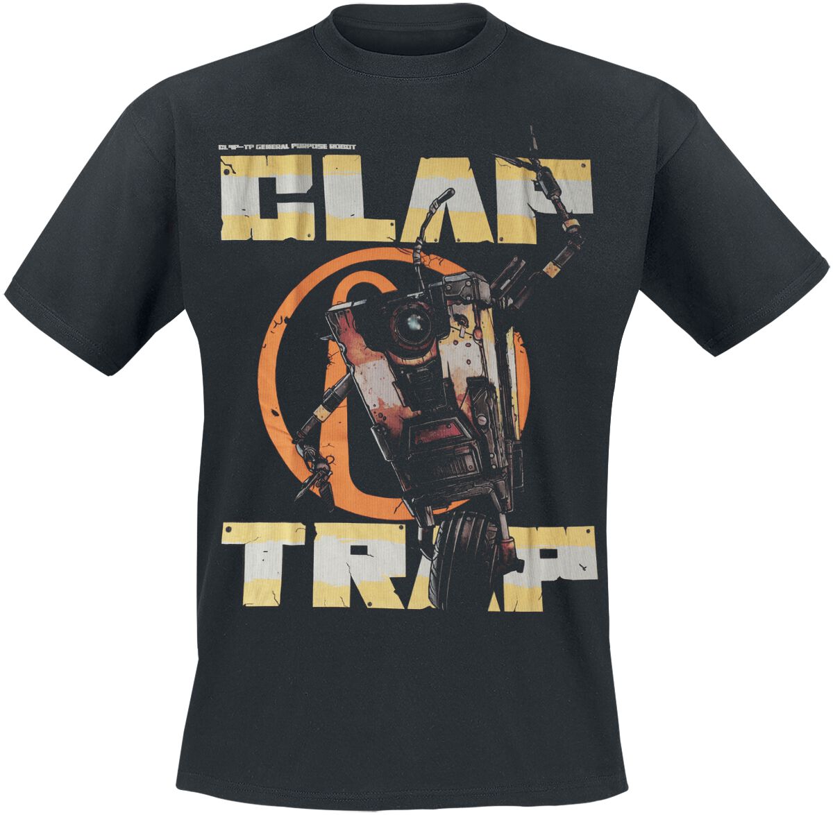 T-Shirt Manches courtes Gaming de Borderlands - Clap Trap - S à XXL - pour Homme - noir - Borderlands