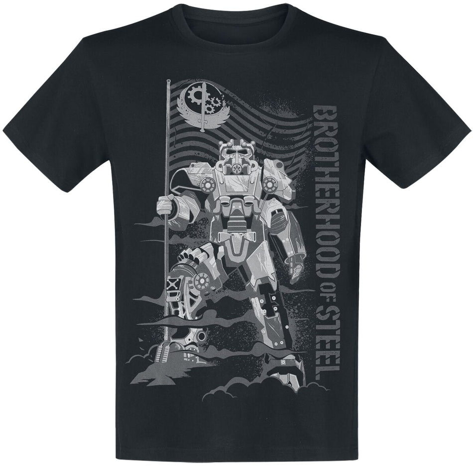 T-Shirt Manches courtes Gaming de Fallout - Vault 33 - Steel - S à L - pour Homme - noir - Fallout